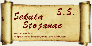 Sekula Stojanac vizit kartica